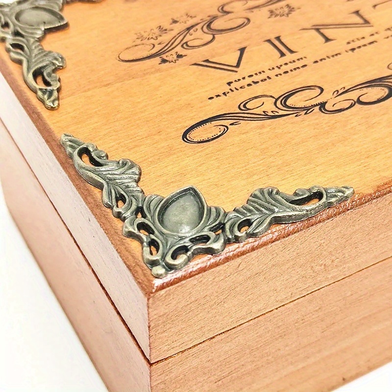 60 Pcs Metal Book Corners Protector Vintage Scrapbook Supplies Photo Mounting Corners Self Adhesive Crafting Iron Picture Corner