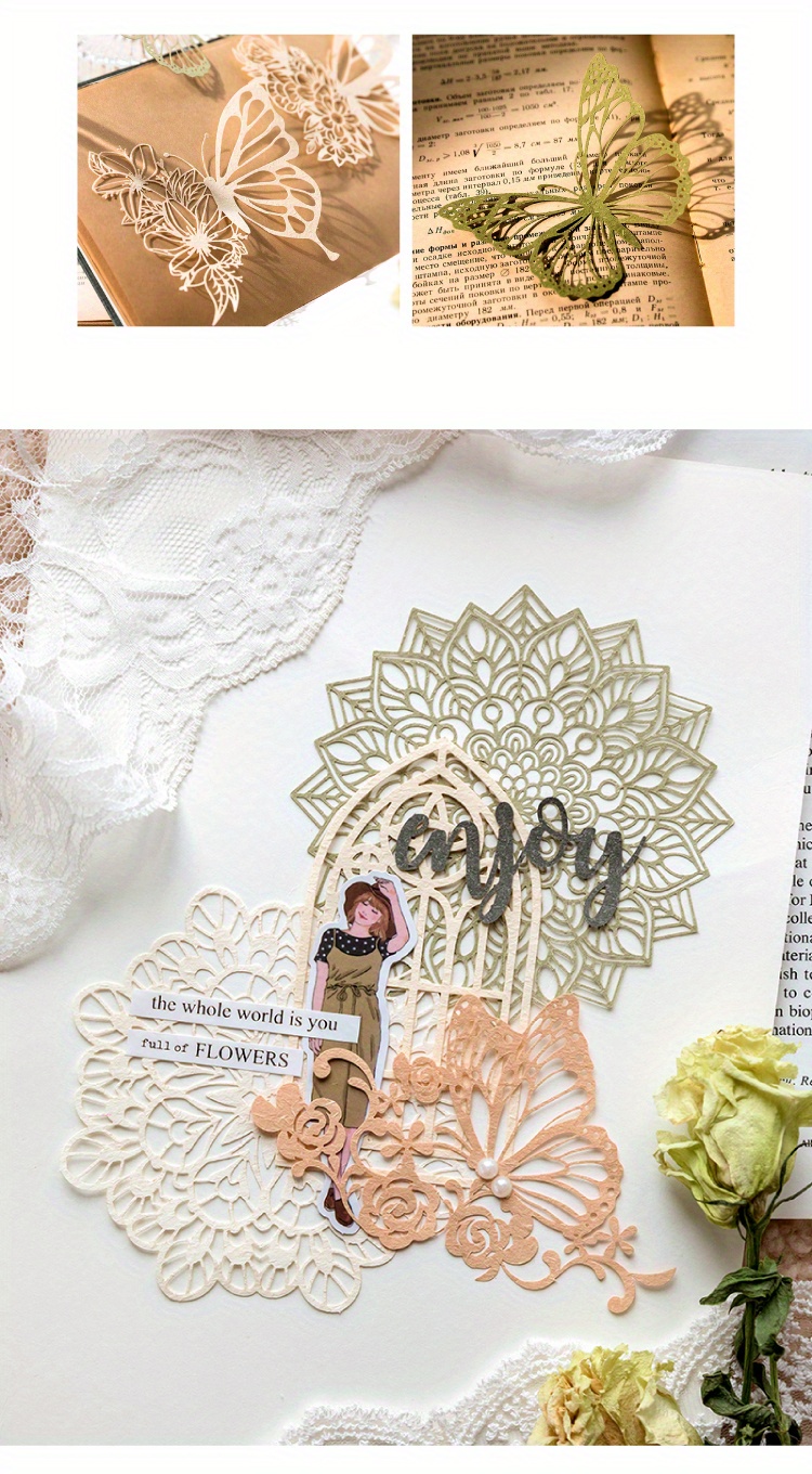 Hollow Lace Paper Lace Love Song Series Light Retro Hand Temu
