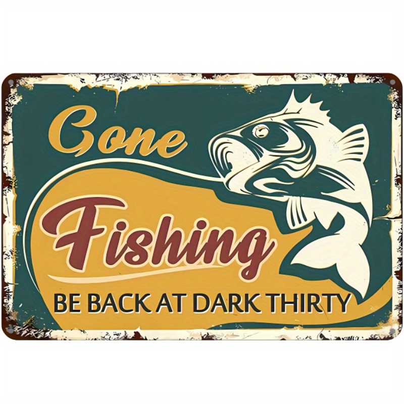 1pc Fishing Decor For Home, Welcome To The Fishing Club, Fishing House  Decor, Cabin Decor Wall Art, Fishing Gifts For Men, Funny Fishing Metal Tin  Sig