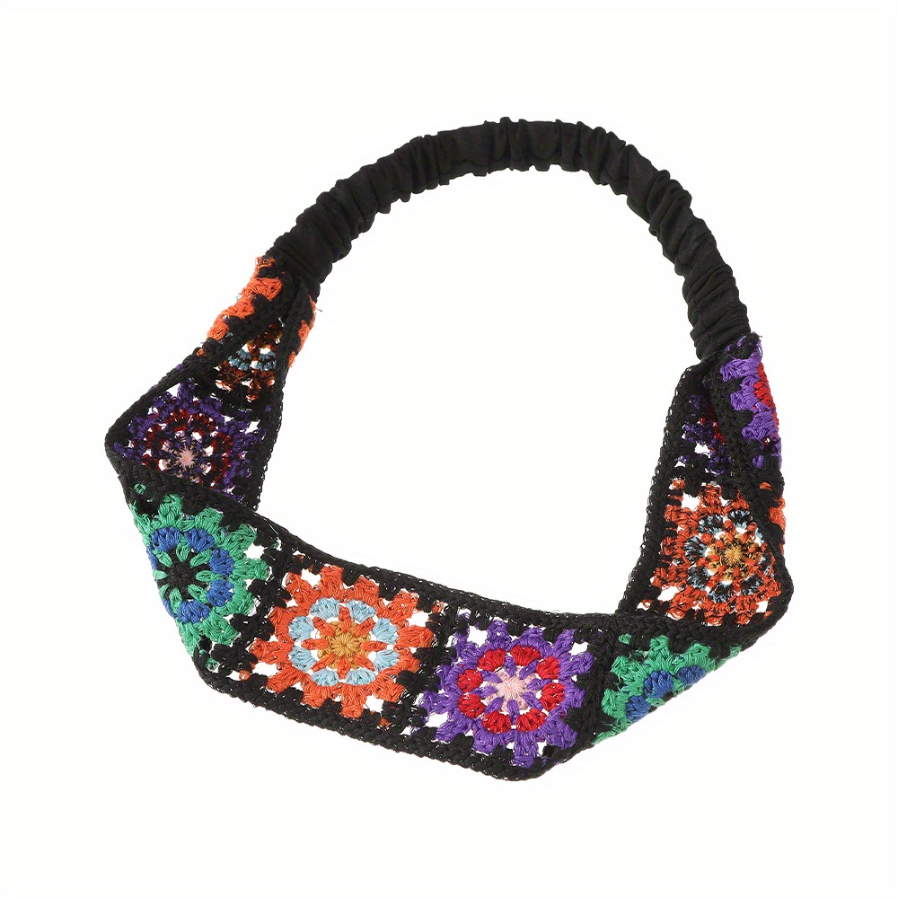 Image of Summer Stretchy Floral Headband - Lightweight Wide Band Non-slip Hair Accessory With Colorful , Breathable Polyester Hair Tie For Women, Casual & Formal Events