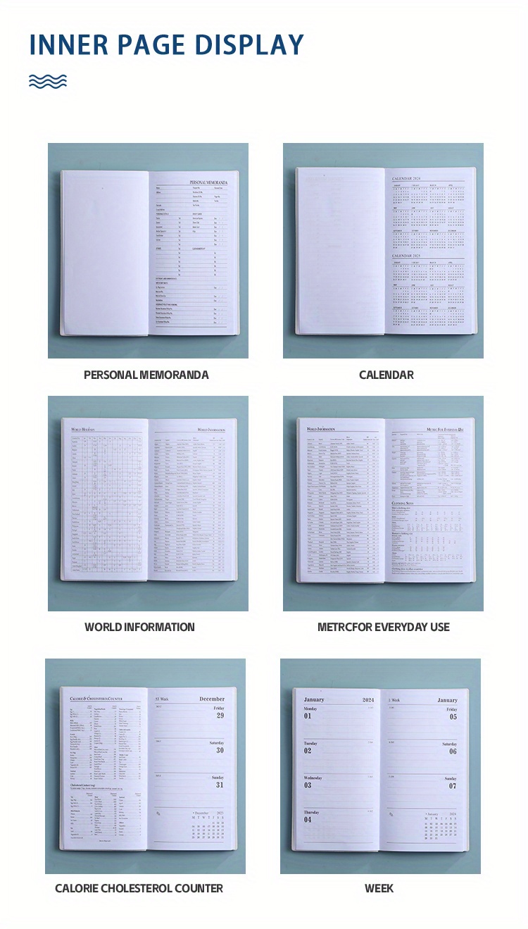 2024 A6 English Schedule Book Thin Weekly Calendar Notebook Temu