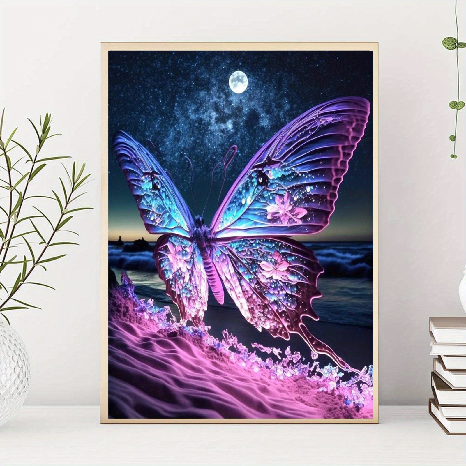 ajepon 5D Butterfly Diamond Painting Kits for Adults-Stained Glass  Butterfly Diamond Art Kits for Adults, Butterfly Gem Art Kits for Adults  for Gift