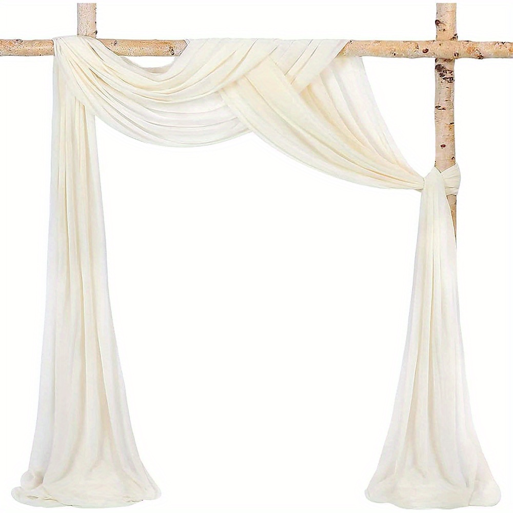 Beige Wedding Arch Draping Fabric Chiffon Fabric Drapery Wedding