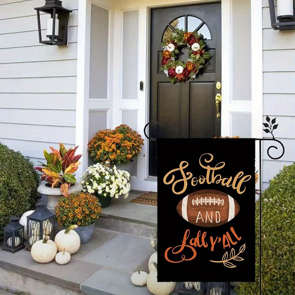 Football And Fall Y'all Garden Flag, Double-sided Linen Flag, Fall Decor,  Thanksgiving Day Decor, Yard Decor, Garden Decor, Outdoor Decor, Holiday  Decor (no Metal Brace) - Temu