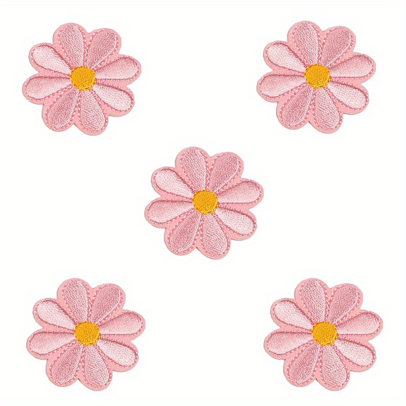 Small - Light Pink Daisy - Flower - Iron on Applique/Embroidered Patch 