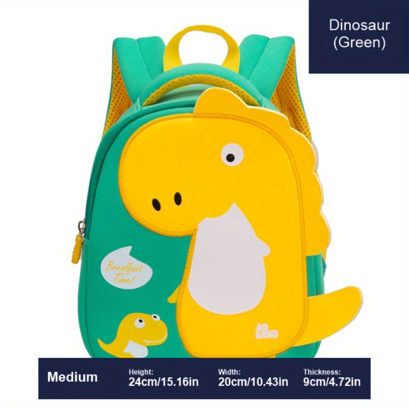 Mochila infantil para guardería, niños y niñas, mochila escolar unisex,  bonita y agradable (dinosaurio, verde) Sailing Electrónica