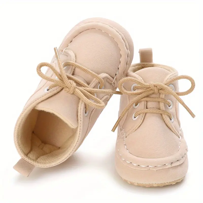 casual comfortable lace up sneakers for baby girls lightweight non slip walking shoes for indoor outdoor autumn and winter details 5