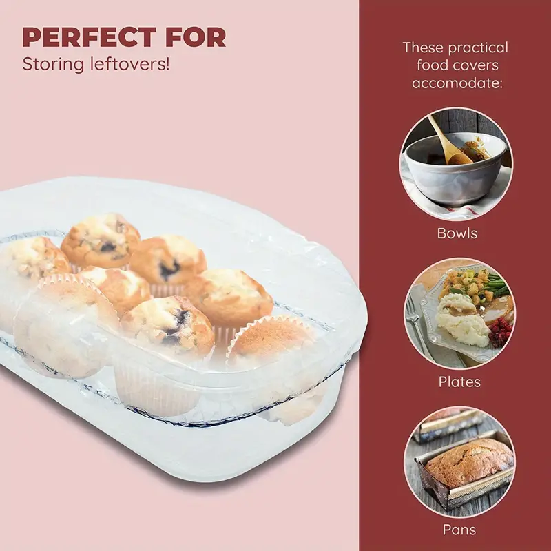 Reusable Elastic Food Bowl Protective Covers, Stretchable Food Cover,  Suitable For Different Sizes Bowls And Plates For Commercial/restaurant -  Temu
