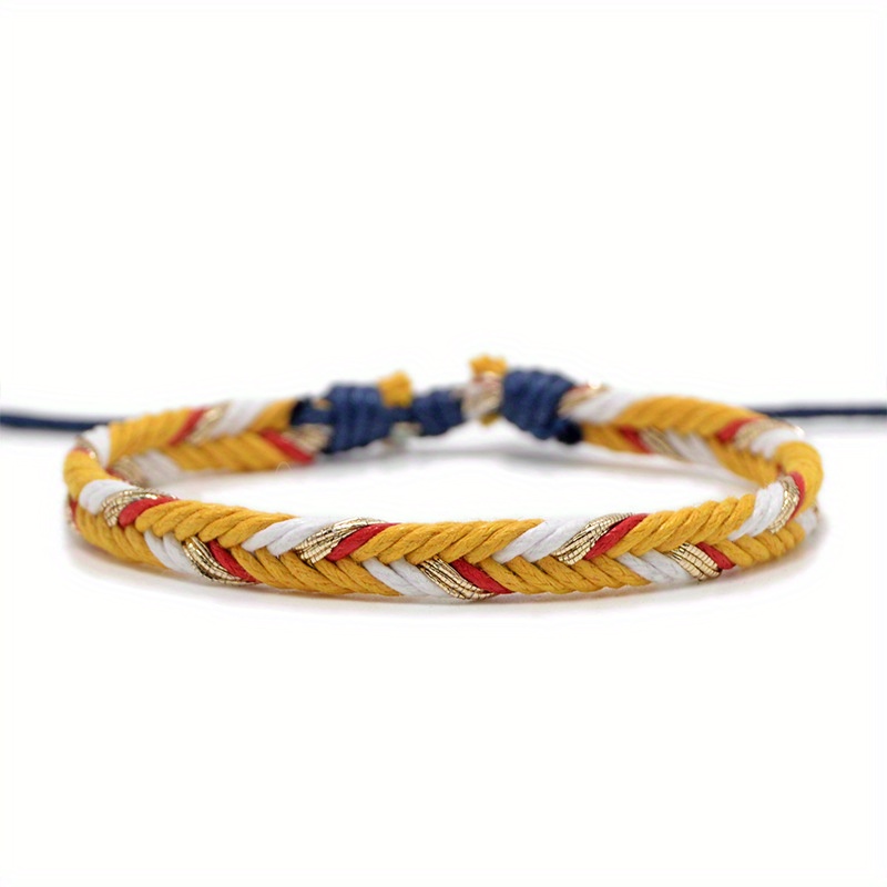 Creative Vintage Colorful Woven Ethnic Bracelet Decorative - Temu