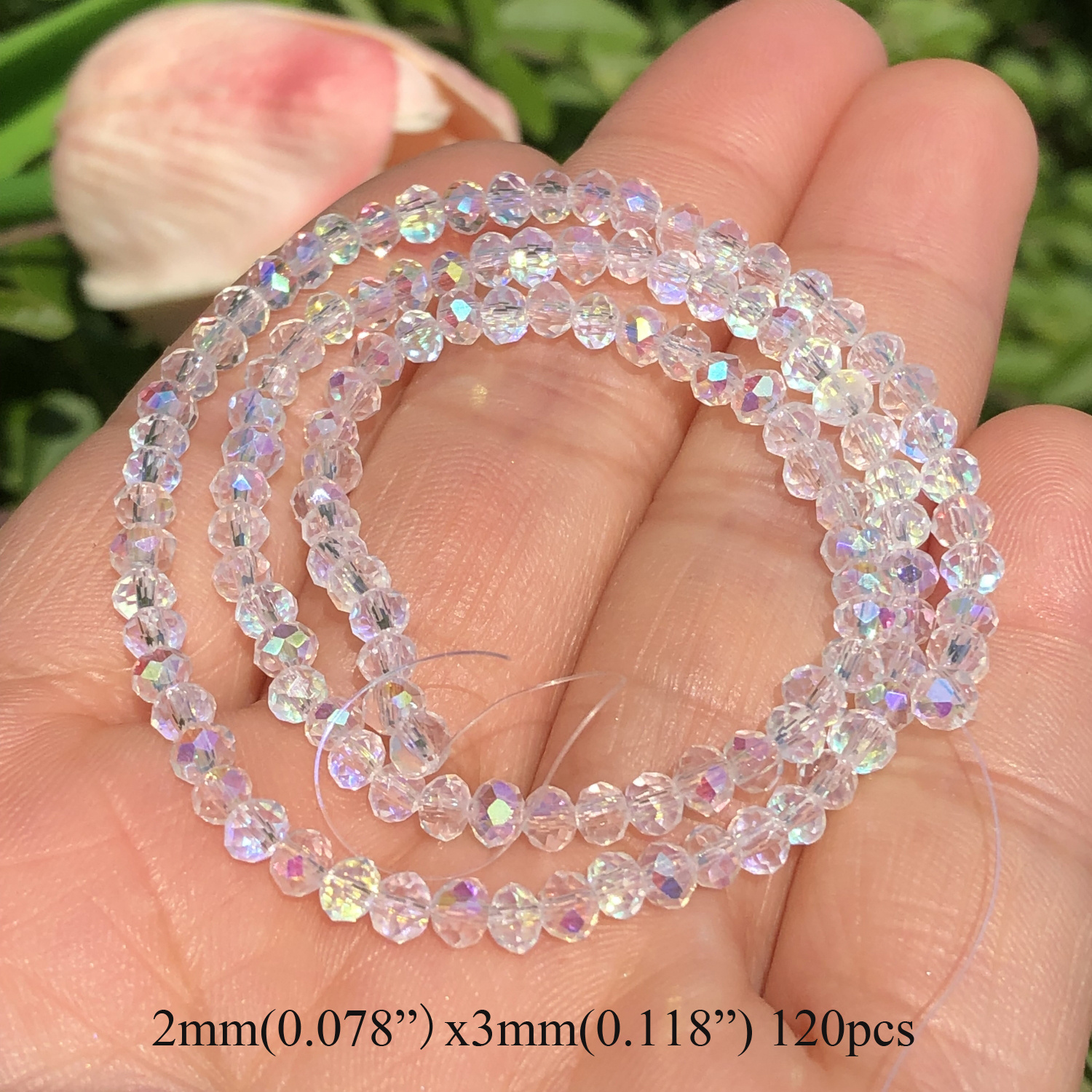 Perline Di Cristallo AB Sfaccettate 8mm – 250 Pezzi Misti Viola Per Creare Gioielli Fai Da Te (Bracciali, Collane, Orecchini)