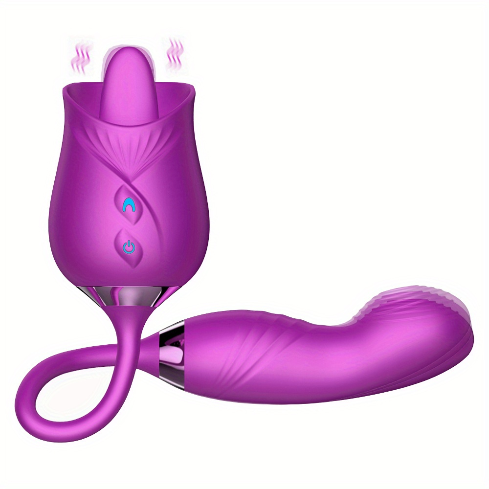 Rose Toy For Woman Tongue Licking Vibrator Wiggly Dildo Sex Toys With 20 Modes Oral Sex Toy Clitoris Nipple Sex Stimulator With Butt Plug Sex Toys For Women Couples Shop