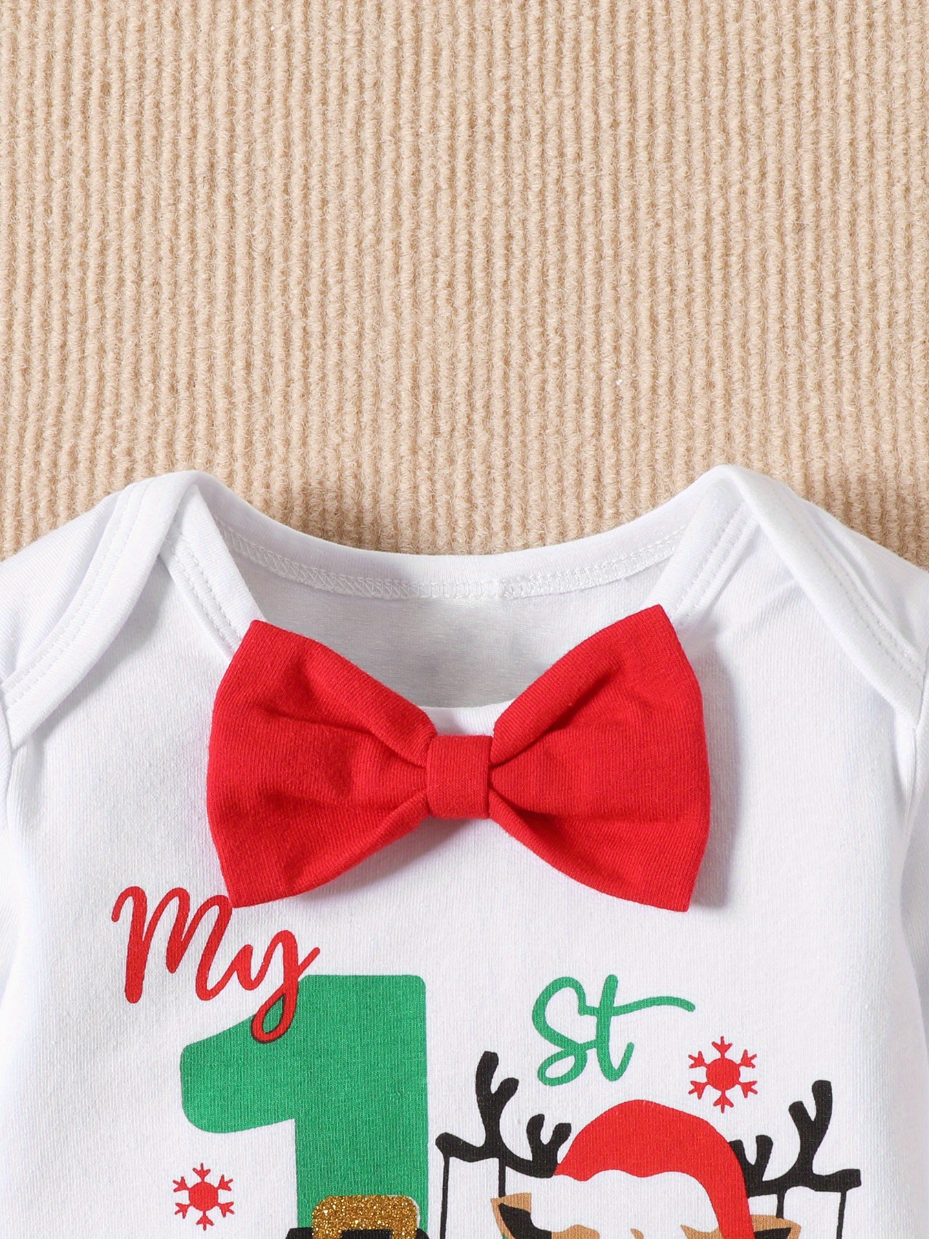 Conjuntos de ropa de Navidad para bebés recién nacidos, niñas y niños, mi  primer mameluco de Navidad, conjunto de ropa de Navidad para niños pequeños  Ormromra 221164-1