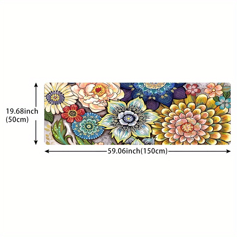 Flowers Meaty Kitchen Rug Flowers And Plants Kitchen Floor Mats