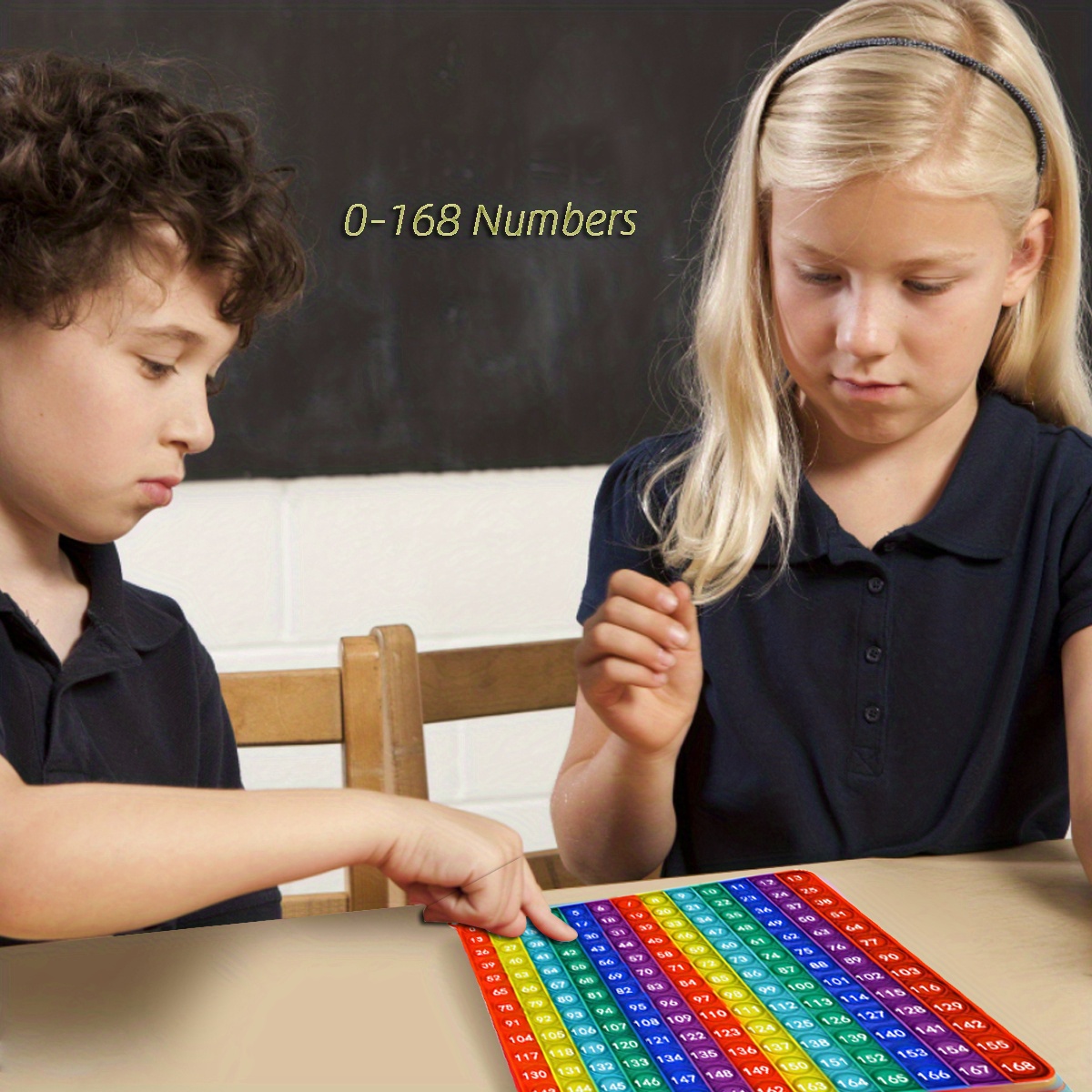 Large P0pp 12x12 Multiplication Table Toy Game Table Rainbow Temu