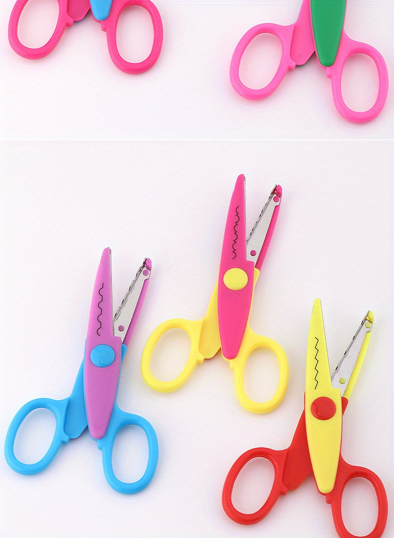 1pc Children DIY Student Scissors WSG-HS27 Safe Flat Angle Blade Standard  Paper-cutting Tools Left