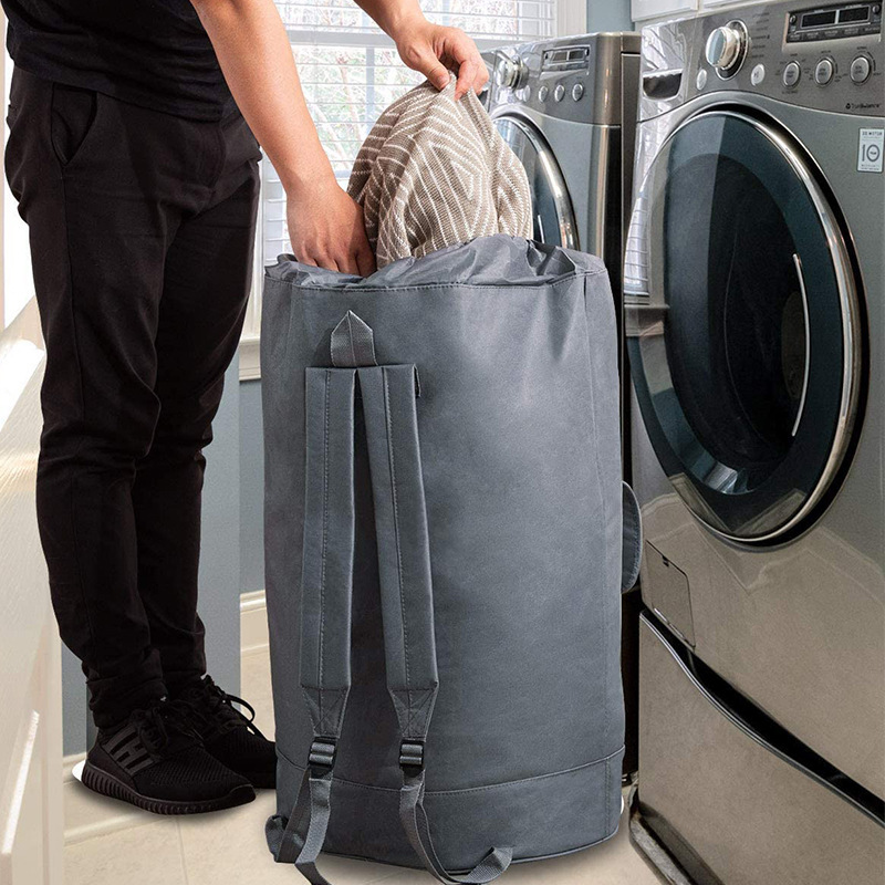 Large Capacity Laundry Bag, Portable Dirty Clothes Storage Drawstring Bag, Laundry  Backpack For College Dorm Apartment Laundromat - Temu