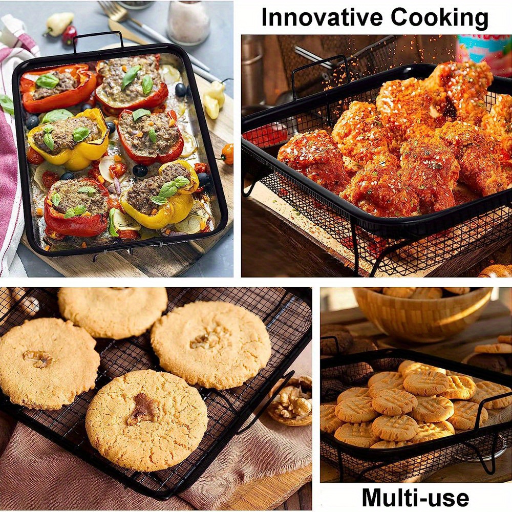 Oven Mesh Tray Crisper Baking Ware Set Nonstick Air Bake Cookie