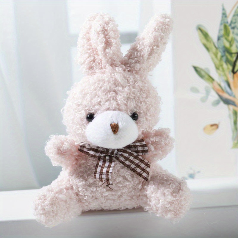 Cartoon Cute Bow Tie Rabbit Doll Toy, Plush Pendant Backpack Charm Doll  Keychain Gift For Friend - Temu