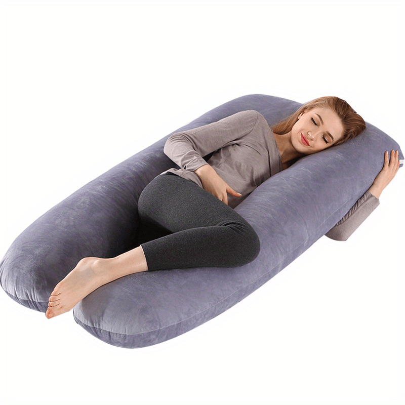Almohada de ancho ajustable para mujer embarazada, almohada multifuncional  para dormir de lado a la cintura, suministros para el embarazo, 1 unidad -  AliExpress