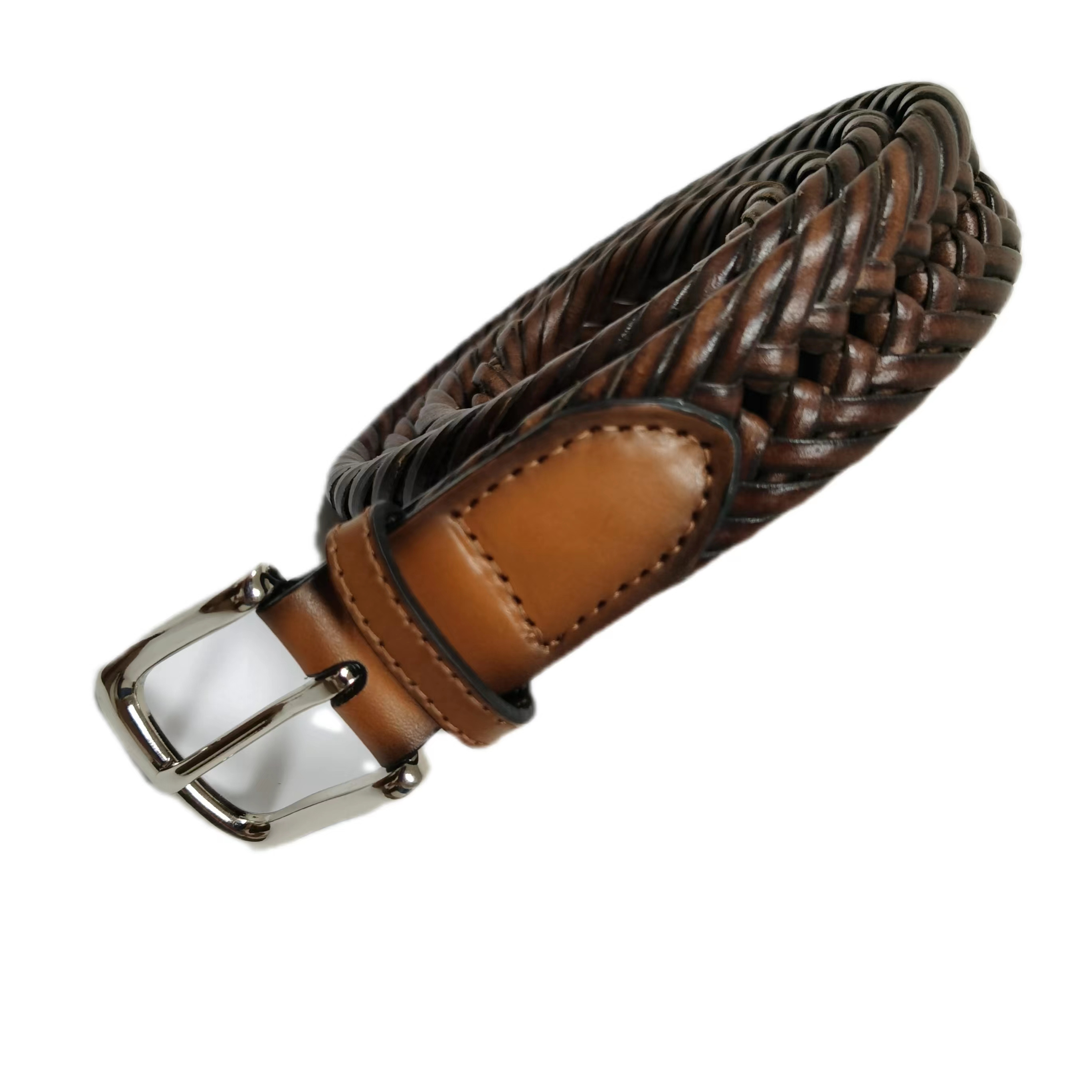 Men's Leather Braided Belt