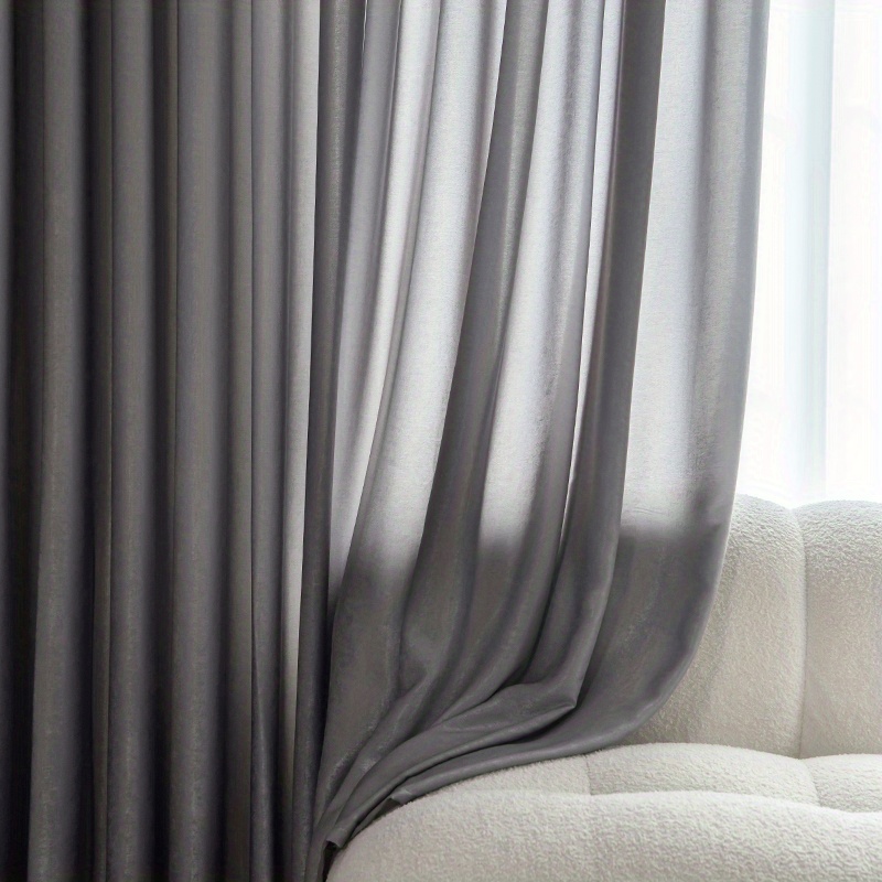 1pc classic   curtain semi sheer rod   for privacy home decor in living room bedroom office details 4