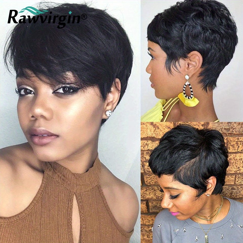 Straight shop hair pixie