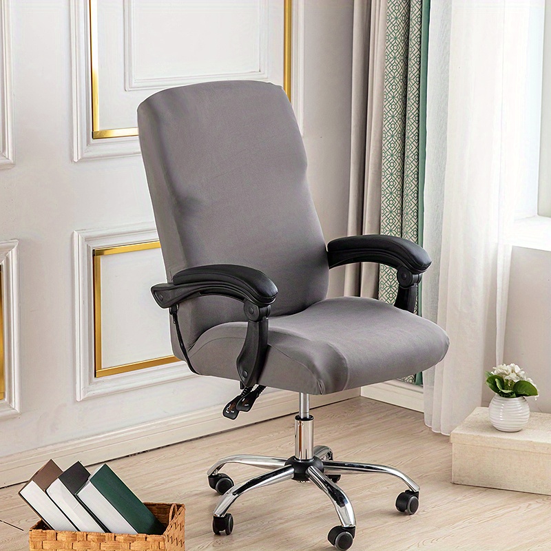 Funda para silla de oficina en casa, fundas para sillas de escritorio para  ordenador con fundas para reposabrazos, funda elástica para silla giratoria  Boss JM
