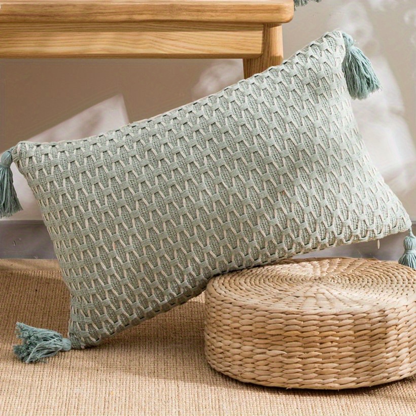 Image of 1 Jacquard Technology Pillow Cover Modern Minimalist Style Suitable For Sofa Living Room Bedroom Office Chair Pillow Cover
