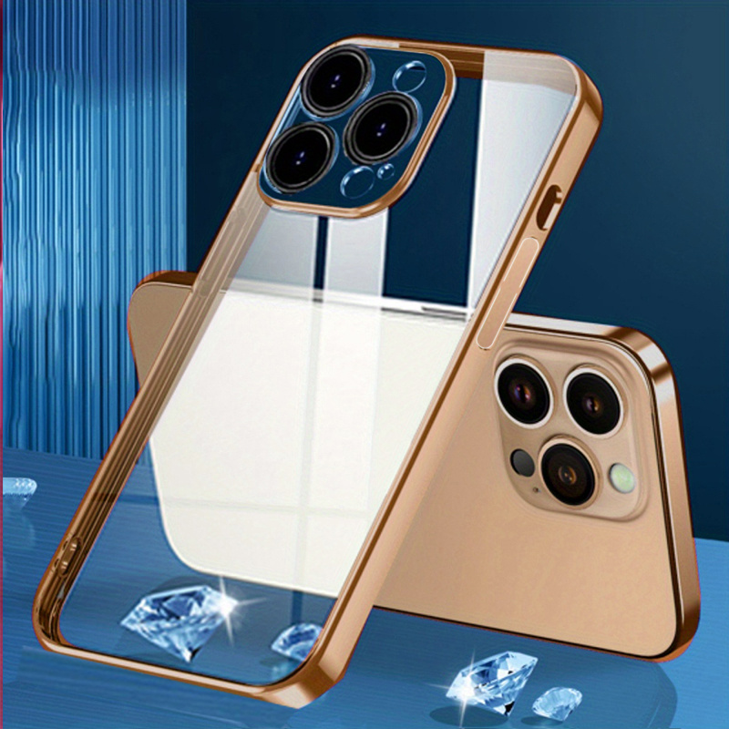 iPhone 13 Transparent Electroplating Case with Camera Protection