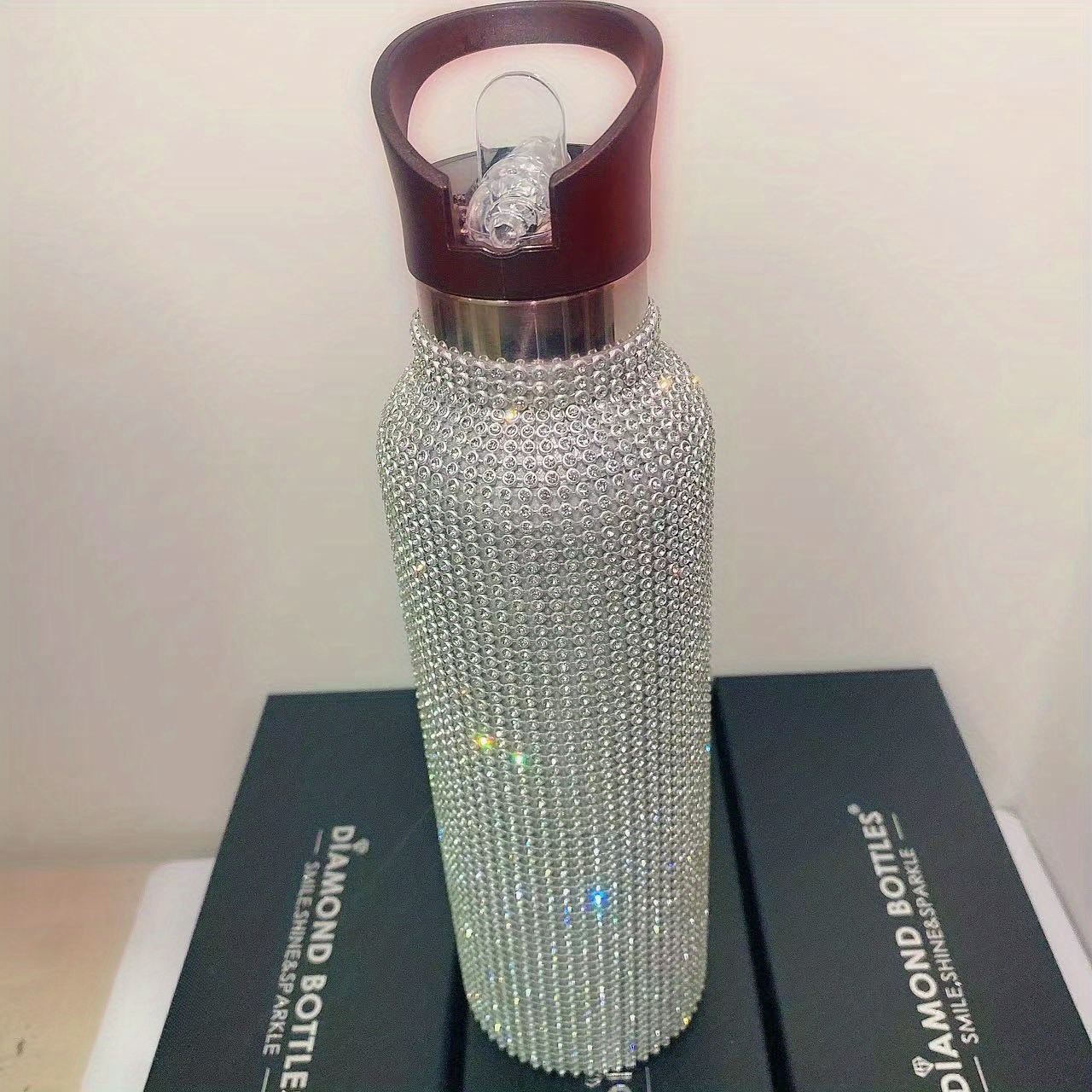 Bling Thermal Bottle Double Stainless Steel Water Cup - Temu