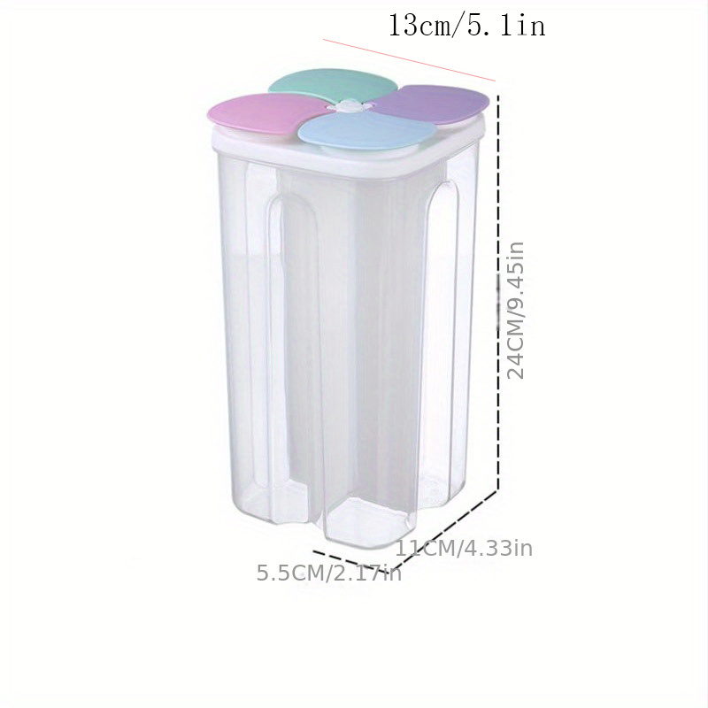 Pet Snack Candy Dry Food Storage Box with Sealed Lid 5 Dividers