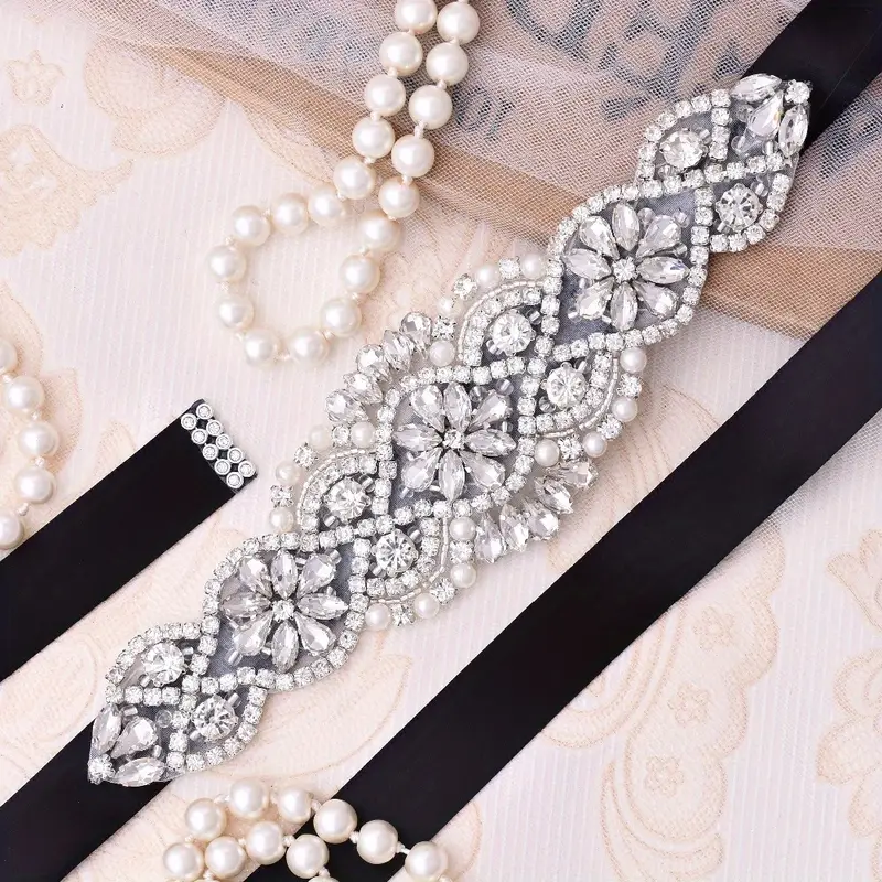 rhinestones bridal belt diamond wedding dress belt crystal - Temu rhinestones bridal belt diamond wedding dress belt crystal - Temu