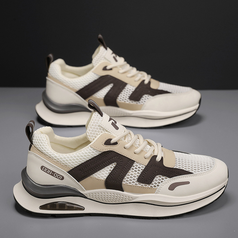 Men's Air Cushion Lace-up Sneakers Athletic Shoes