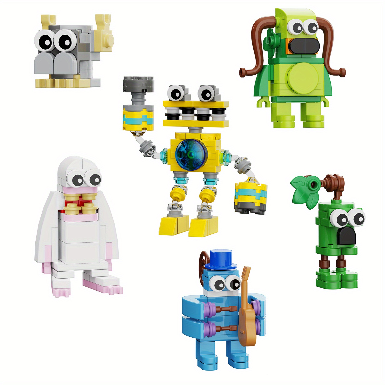 Monsters Building Blocks Set Animal Singing Game Toy Figure - Temu