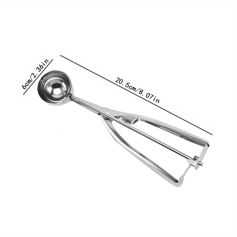 3 Size Stainless Steel Ice Cream Scoop Spoon Spring Handle Cookie