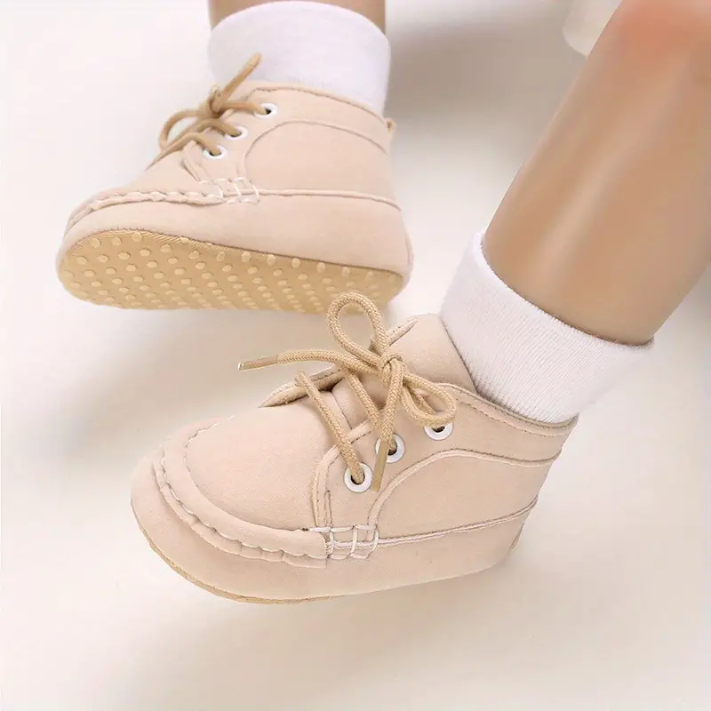 casual comfortable lace up sneakers for baby girls lightweight non slip walking shoes for indoor outdoor autumn and winter details 6