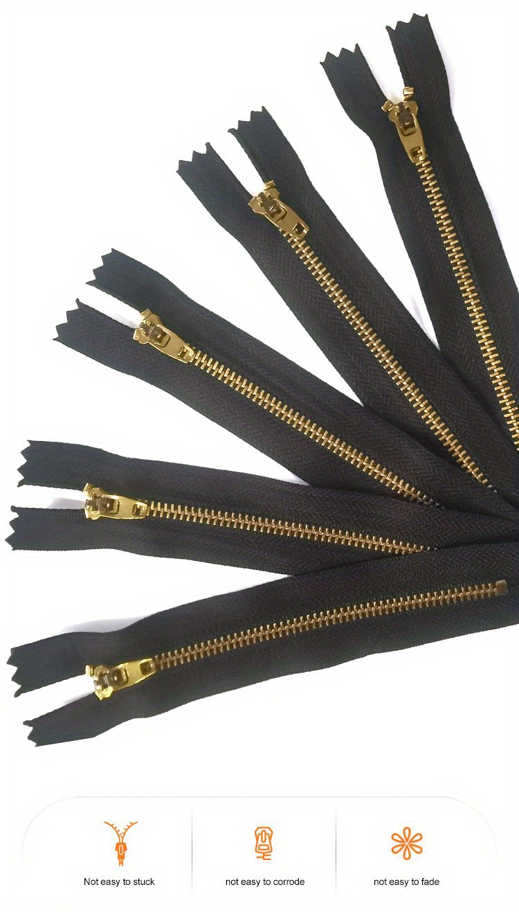 10/20Pcs 8-30cm(3.14-11.81inch) 3# Metal Zipper Close End Decorative Zip  for Bag Jeans Pants Placket Zippers Sewing Accessories