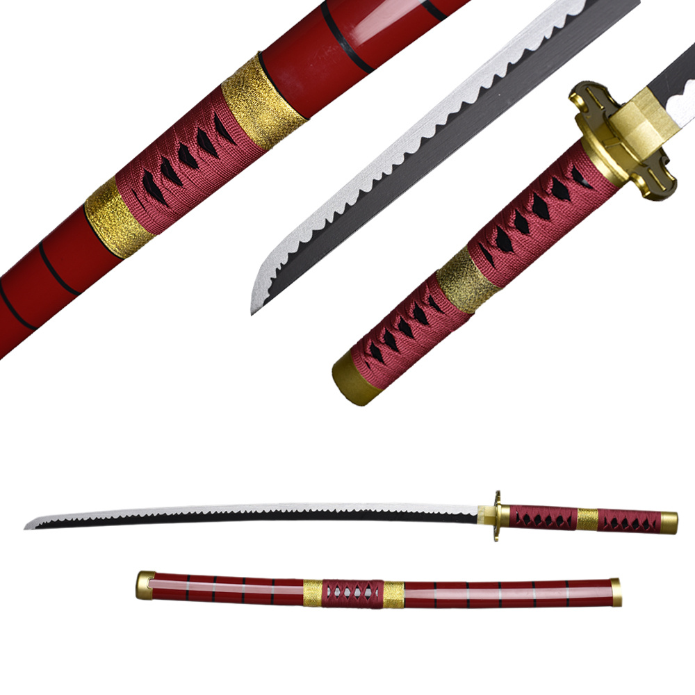 Espada Katana Samurai Juguete Madera Roja