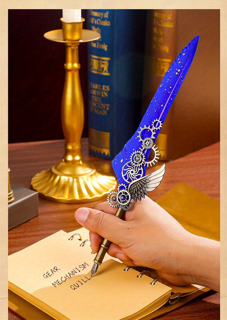 1 Set Gift Box Quill Pen Calligraphy Pen And Ink Pen Set Antique