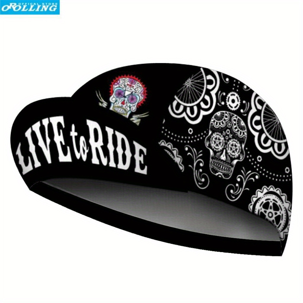 ROLLING Skull Classic Cycling Cap Quick Dry Sports Cap For Bike Riding