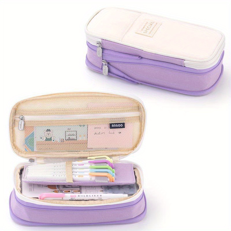 Anko Pencil Bag Large capacity Multi functional Multi layer - Temu