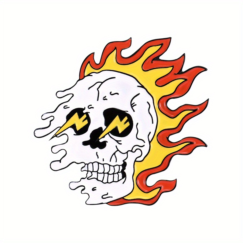 Punk Skeleton Enamel Pins Skull Brooches Lapel Badges - Temu