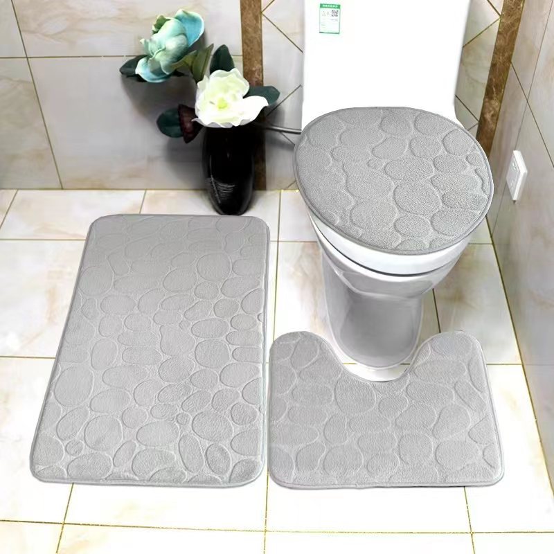 Bathroom U-shaped Contour Rug Bathroom Absorbent Floor Mat, Toilet