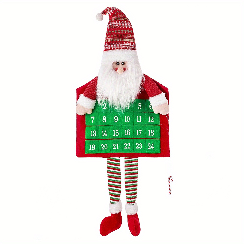 Christmas Countdown Calendar Pendant, Cartoon Old Man House Non-woven  Christmas Tree Felt Calendar, Wall Calendar - Temu