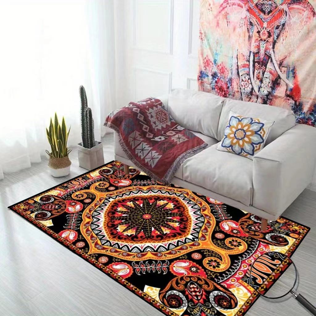 Ethnic Boho Outdoor Rug Tribal Inspired Pattern Outdoor Rug 