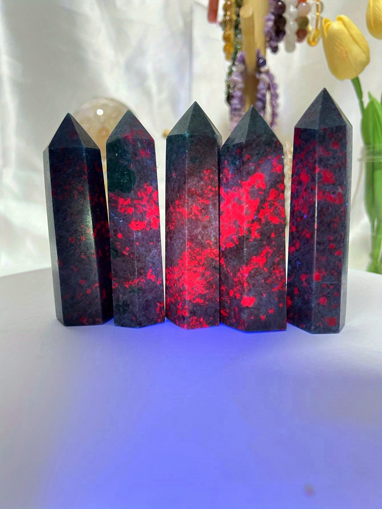 Natural Ruby Sapphire Crystal Column Crystal Tower - Cosmic Serenity Shop