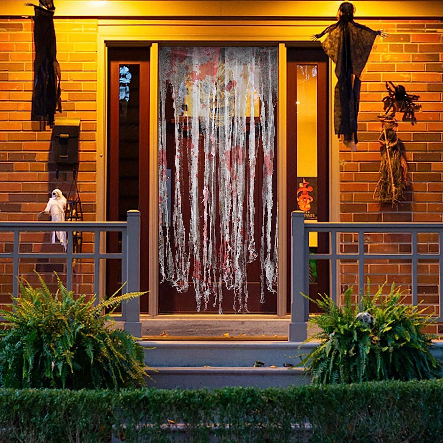 Halloween Doorway Curtaindoor Curtain Decorations With Bloody Prints