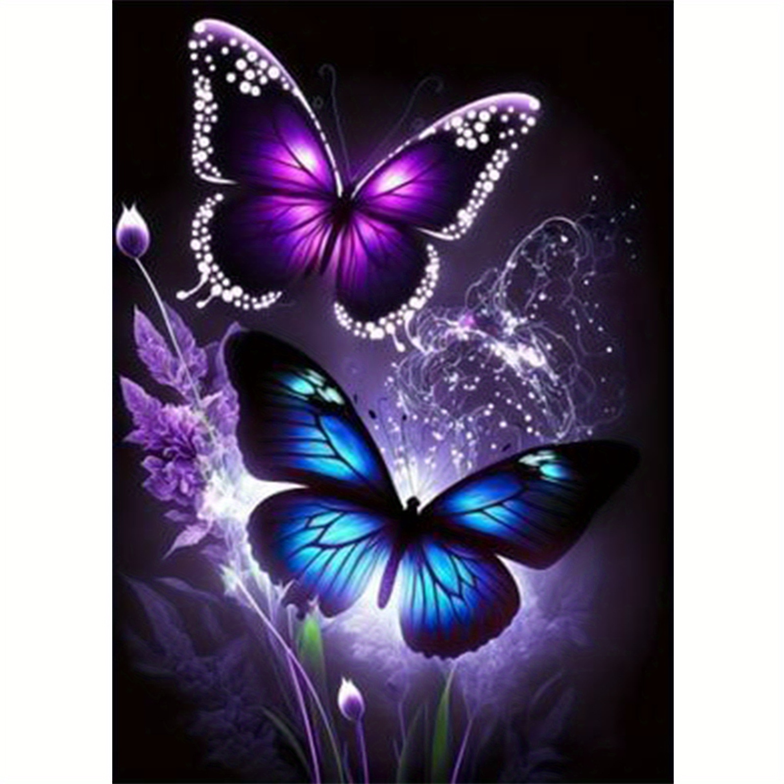 1pc 5d Diamond Painting Kit For Adults, Full Diamond Art Animals Butterfly  Rhinestone Painting With Diamonds Pictures Arts And Crafts For Home Wall De