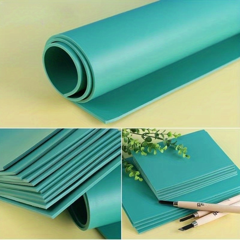 Engraving Pvc Glue Board Glue Green Soft Rubber Board For - Temu