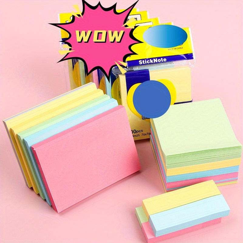 Sticky Notes Colorful Office Stationery Creative Memo Pad Temu Australia